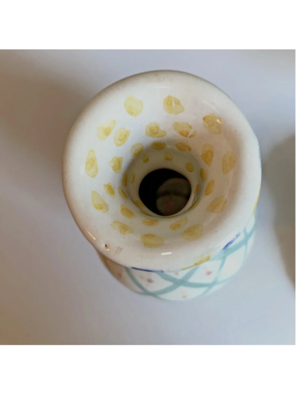 Vintage 1983 MACKENZIE CHILDS Retired MONET Bud Vase 7.5” Glazed Terracotta
